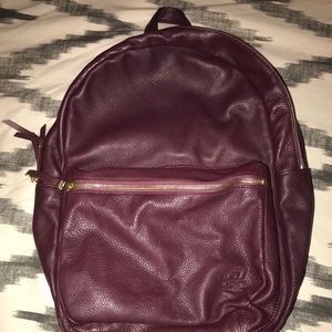 Herschel Lawson Burgundy Leather Backpack